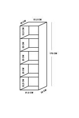 Kitaplık 170x51.5x30 (30 MM SUNTALAM)