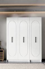 Durunday Beyaz 3 Kapaklı Gardırop 180-135-45 Cm