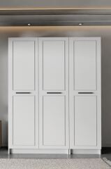 Meydan Beyaz 3 Kapaklı Gardırop 180-135-45 Cm