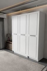 Meydan Beyaz 3 Kapaklı Gardırop 180-135-45 Cm