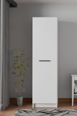 Ladik Beyaz Tek Kapaklı Gardırop 210-45-45 Cm (ÇİFT YÖNLÜ KAPAK)