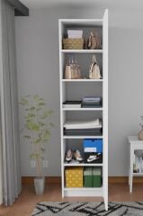 Ladik Beyaz Tek Kapaklı Gardırop 210-45-45 Cm (ÇİFT YÖNLÜ KAPAK)